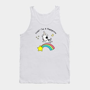 Cute Puppy Unicorn Shirt: Look I'm A Puppycorn Tank Top